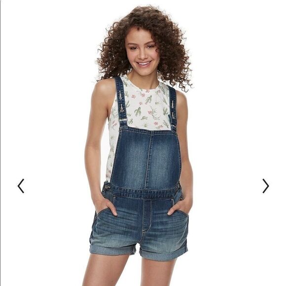 Junior Denizen from Levi’s Jean Shortalls Size M - Picture 1 of 14